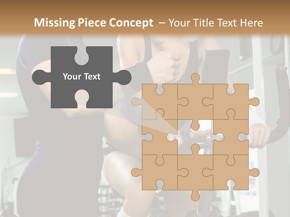 Sportswoman Execute Fitness PowerPoint Template