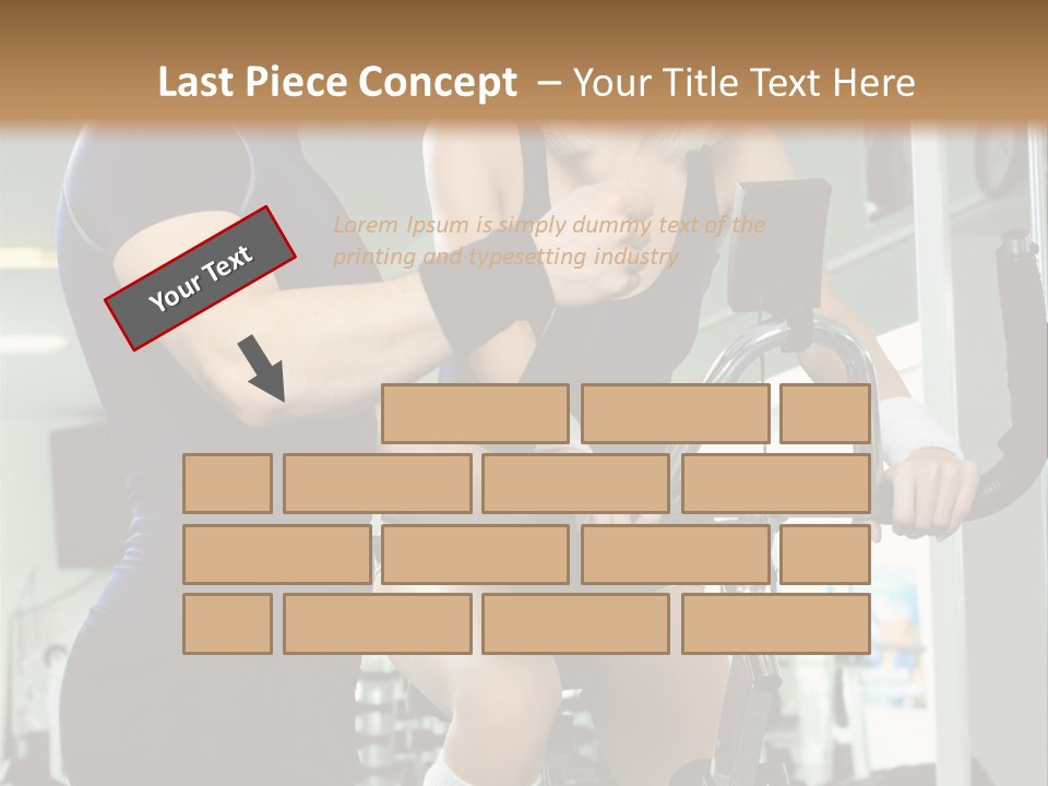 Sportswoman Execute Fitness PowerPoint Template