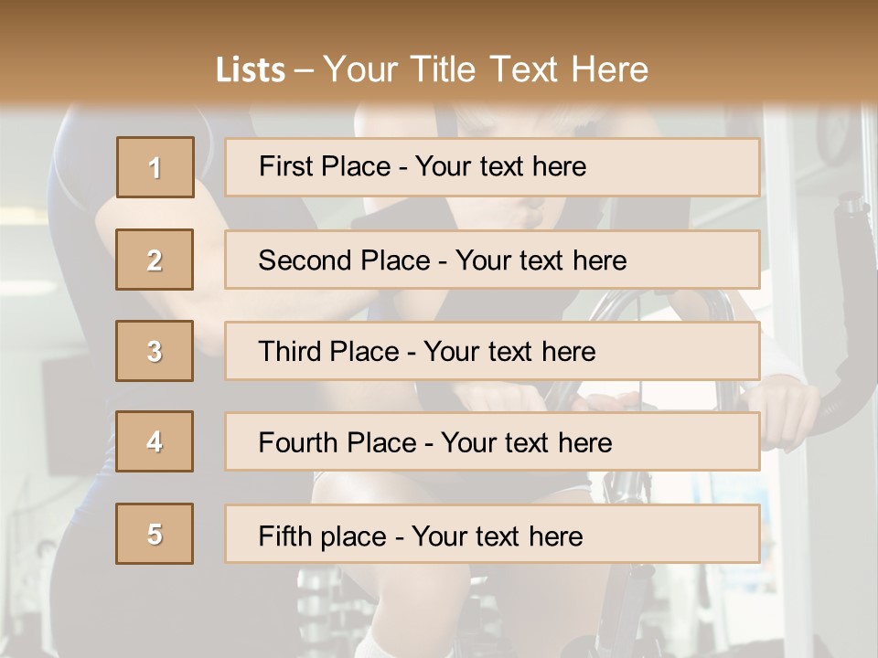 Sportswoman Execute Fitness PowerPoint Template