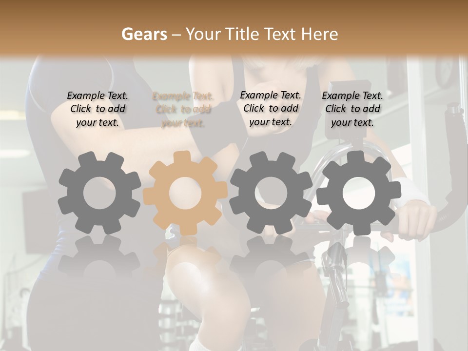 Sportswoman Execute Fitness PowerPoint Template