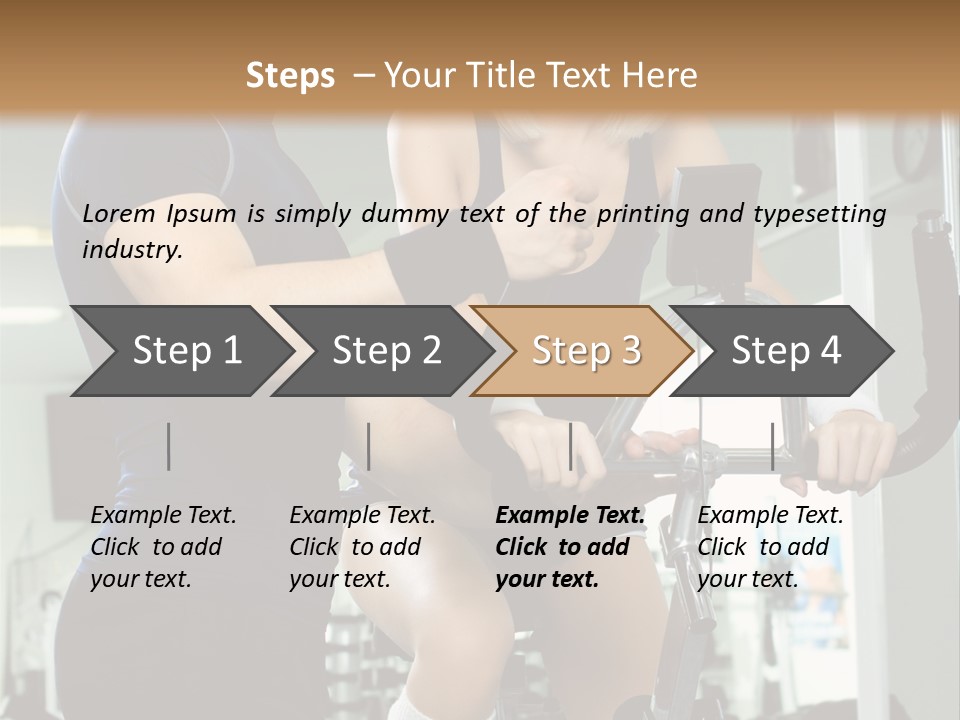 Sportswoman Execute Fitness PowerPoint Template