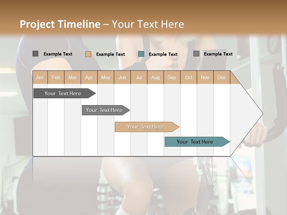 Sportswoman Execute Fitness PowerPoint Template