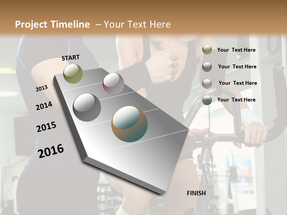 Sportswoman Execute Fitness PowerPoint Template