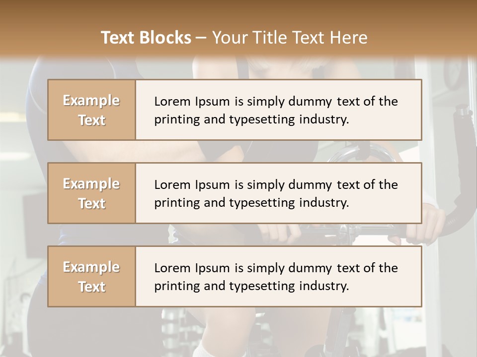 Sportswoman Execute Fitness PowerPoint Template