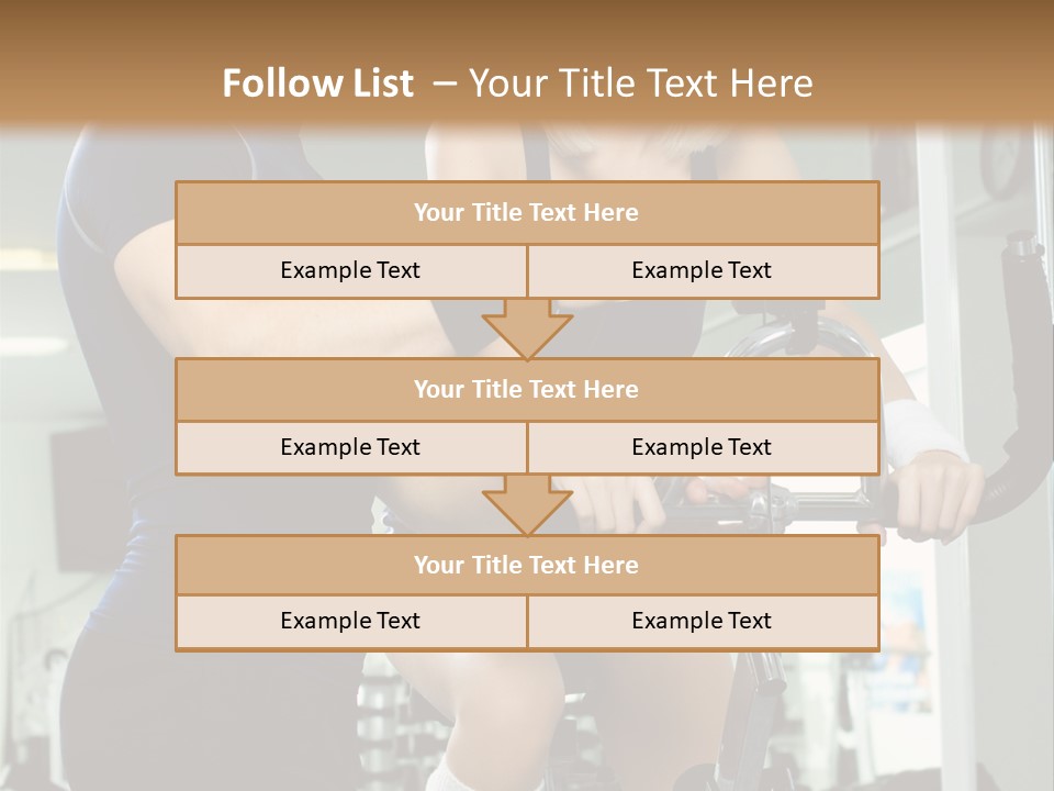 Sportswoman Execute Fitness PowerPoint Template