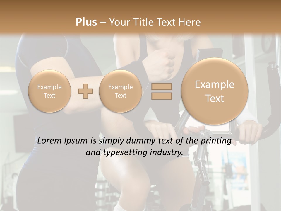 Sportswoman Execute Fitness PowerPoint Template