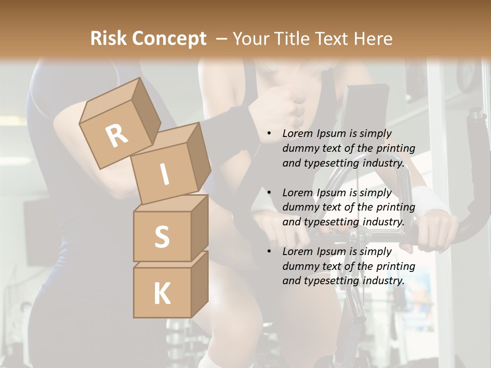 Sportswoman Execute Fitness PowerPoint Template