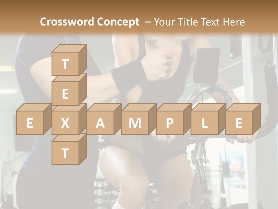 Sportswoman Execute Fitness PowerPoint Template