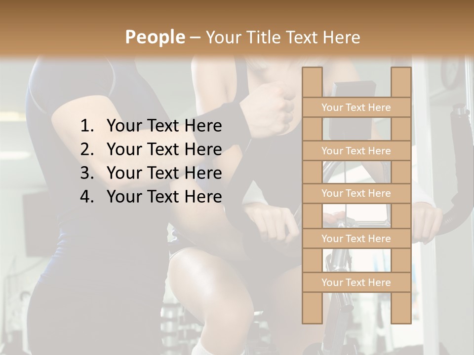 Sportswoman Execute Fitness PowerPoint Template