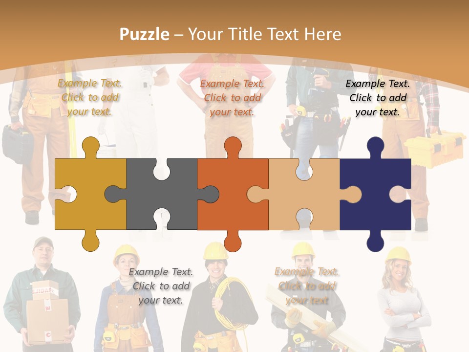 Man Staff Working PowerPoint Template