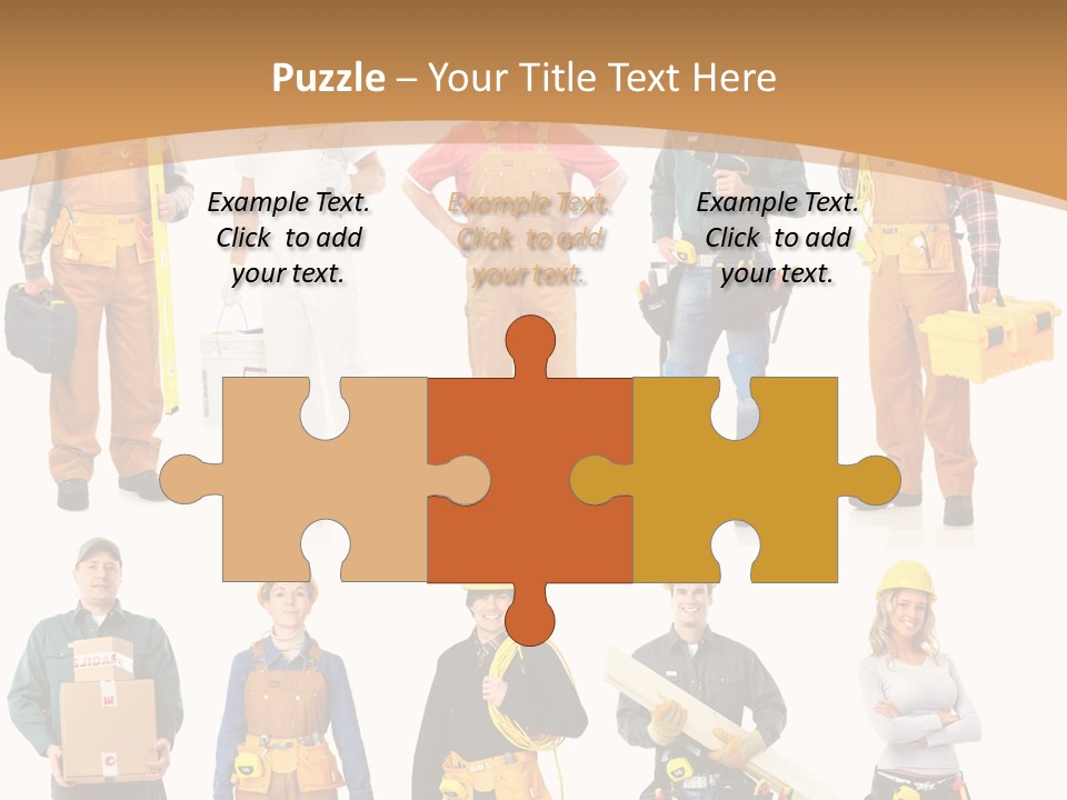 Man Staff Working PowerPoint Template