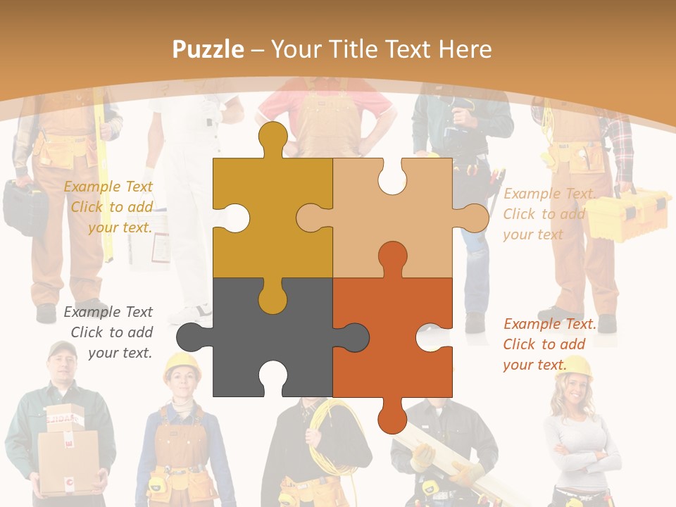 Man Staff Working PowerPoint Template