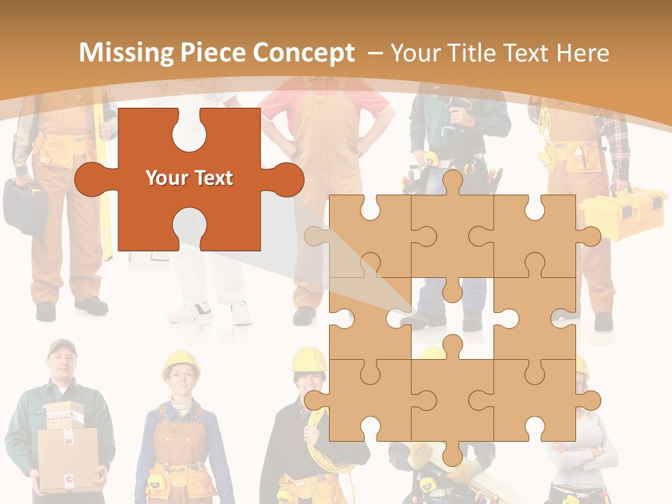 Man Staff Working PowerPoint Template