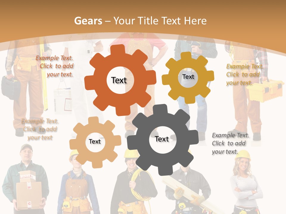 Man Staff Working PowerPoint Template