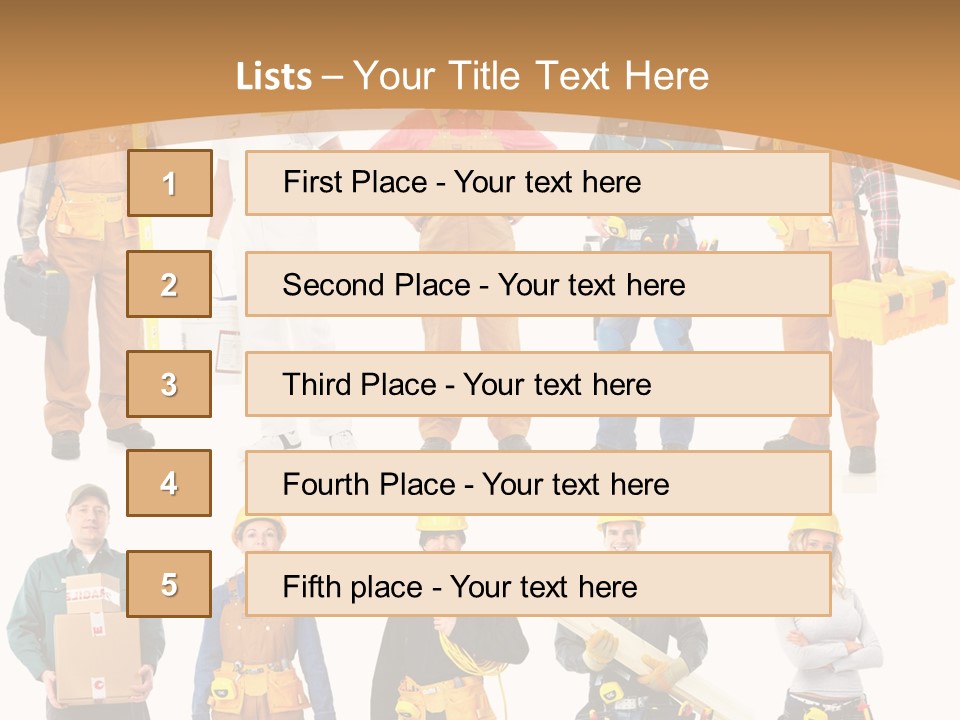 Man Staff Working PowerPoint Template