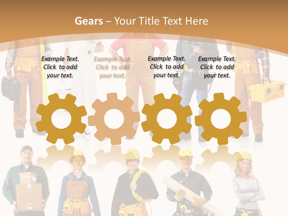 Man Staff Working PowerPoint Template