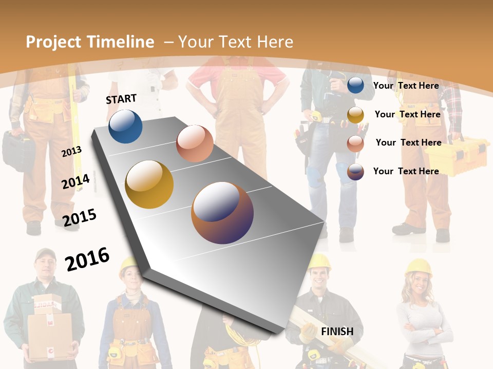 Man Staff Working PowerPoint Template
