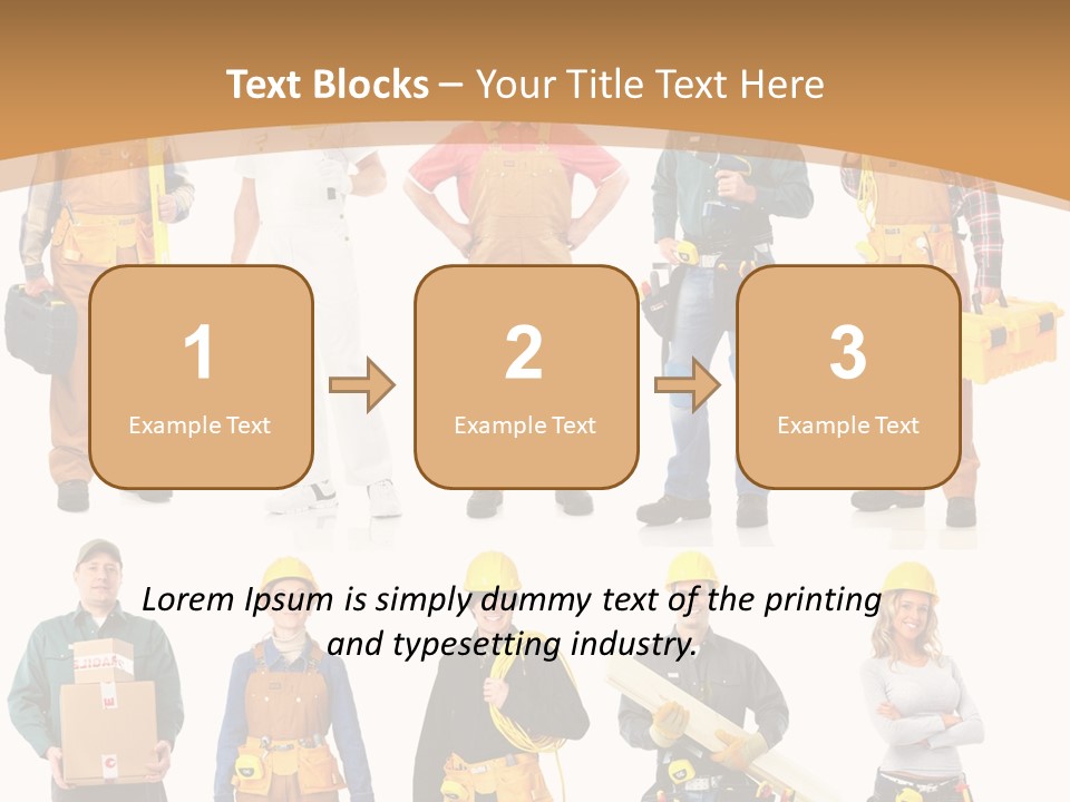 Man Staff Working PowerPoint Template