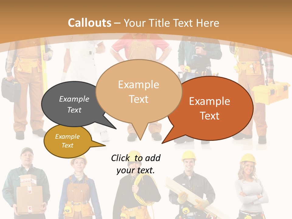Man Staff Working PowerPoint Template