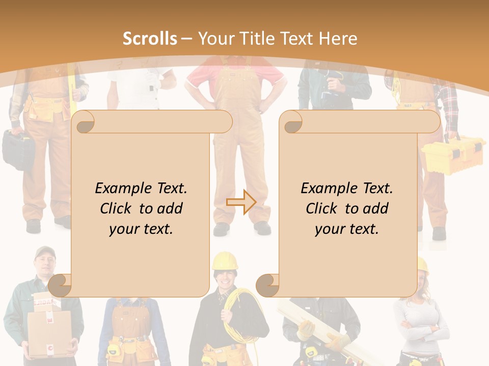 Man Staff Working PowerPoint Template