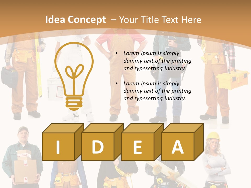 Man Staff Working PowerPoint Template