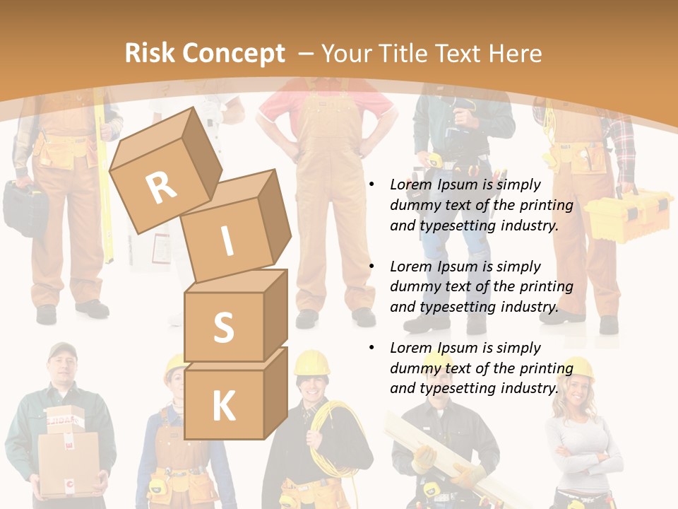 Man Staff Working PowerPoint Template