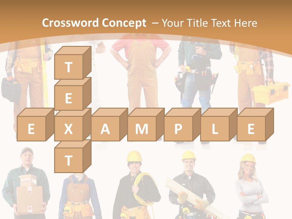 Man Staff Working PowerPoint Template