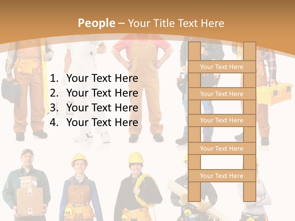 Man Staff Working PowerPoint Template