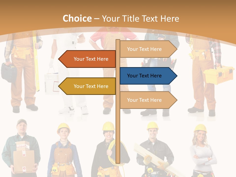 Man Staff Working PowerPoint Template