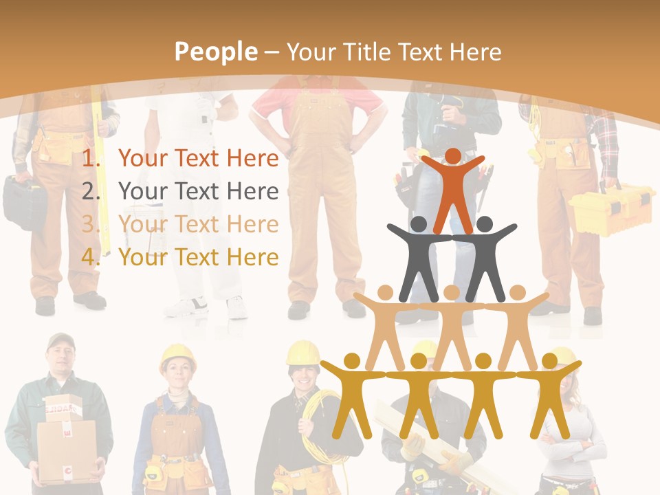 Man Staff Working PowerPoint Template