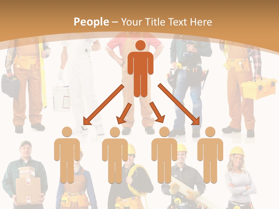 Man Staff Working PowerPoint Template