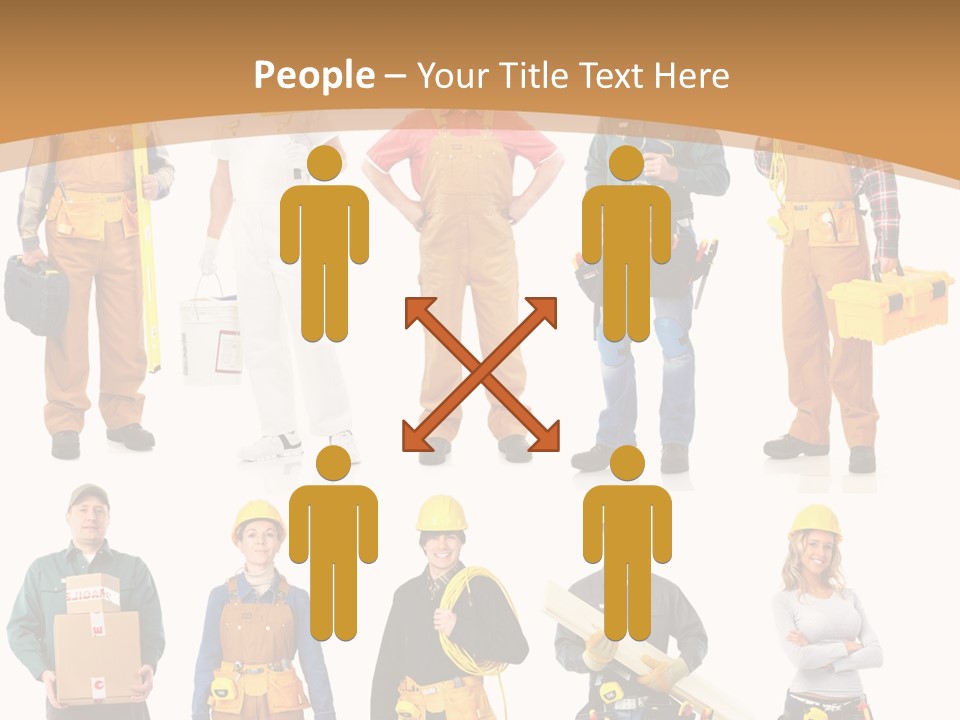 Man Staff Working PowerPoint Template