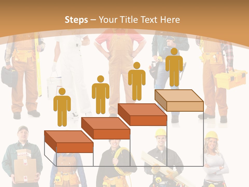 Man Staff Working PowerPoint Template