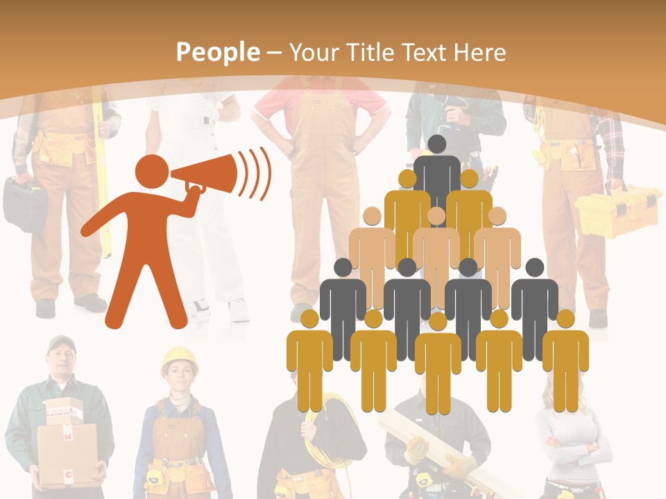 Man Staff Working PowerPoint Template