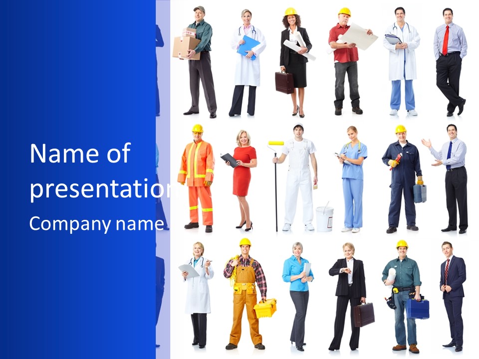 Worker Group Medicine PowerPoint Template