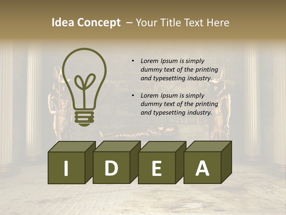 Eagle Monument Pharao PowerPoint Template