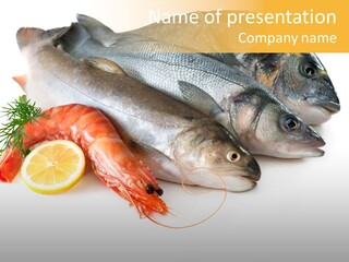 Shellfish Supermarket Prepared PowerPoint Template