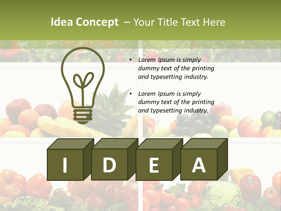 Health Yellow Nut PowerPoint Template