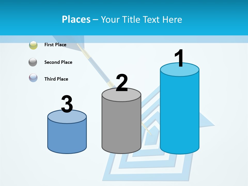 Achievement Dartboard Strategy PowerPoint Template