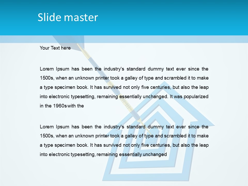 Achievement Dartboard Strategy PowerPoint Template