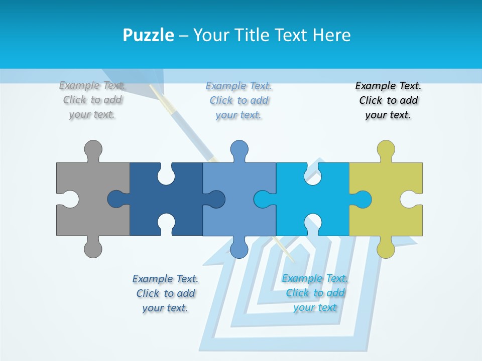 Achievement Dartboard Strategy PowerPoint Template
