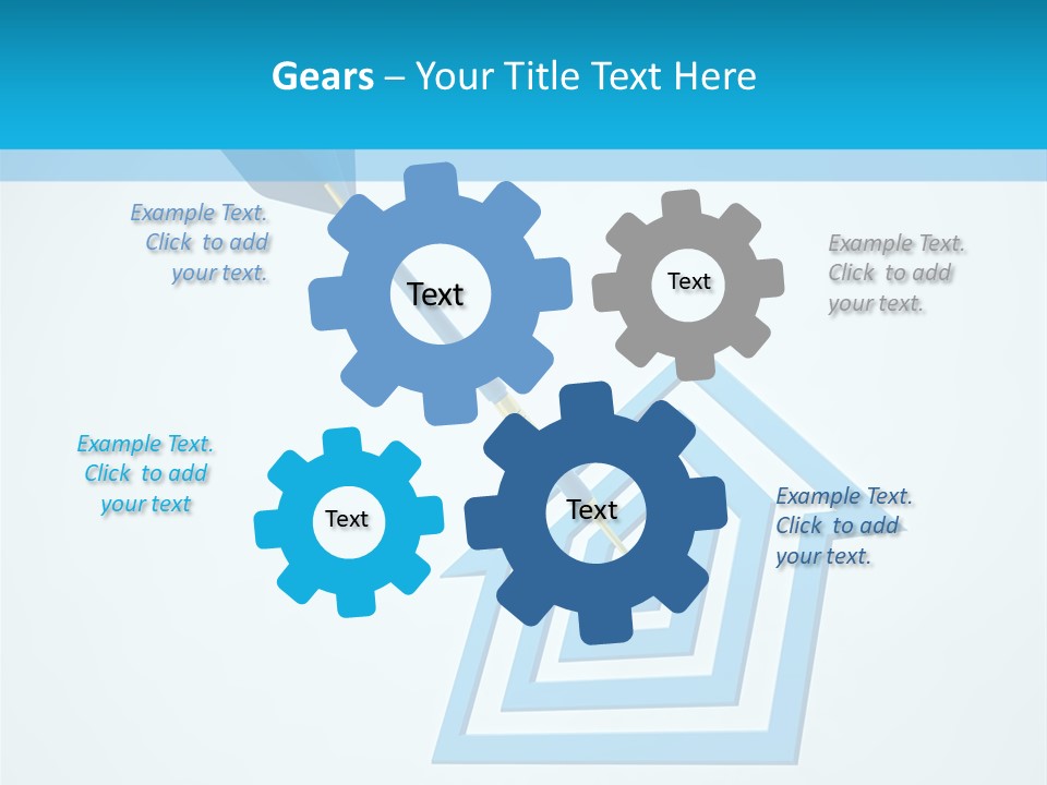 Achievement Dartboard Strategy PowerPoint Template