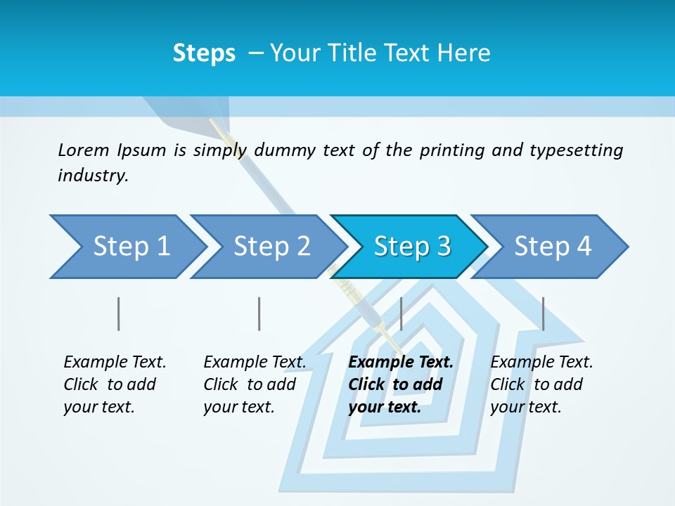 Achievement Dartboard Strategy PowerPoint Template