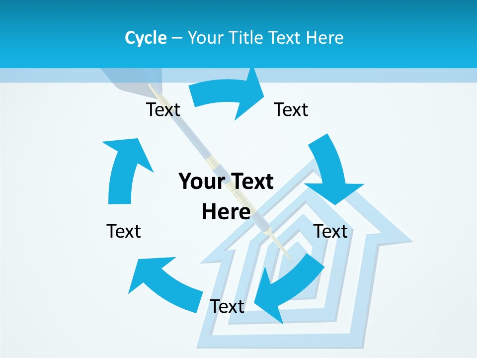 Achievement Dartboard Strategy PowerPoint Template