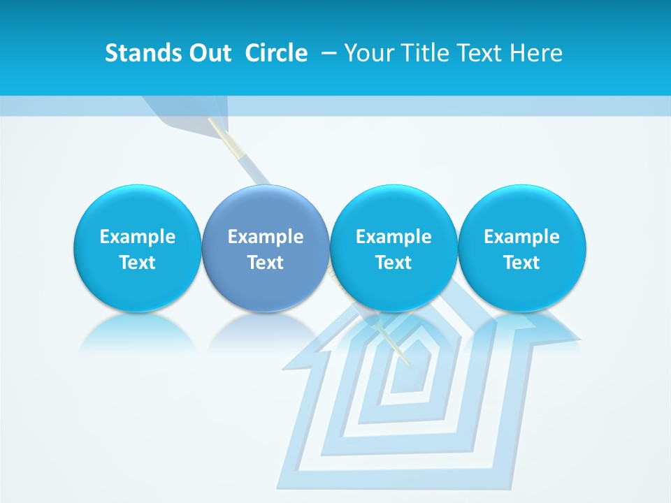 Achievement Dartboard Strategy PowerPoint Template