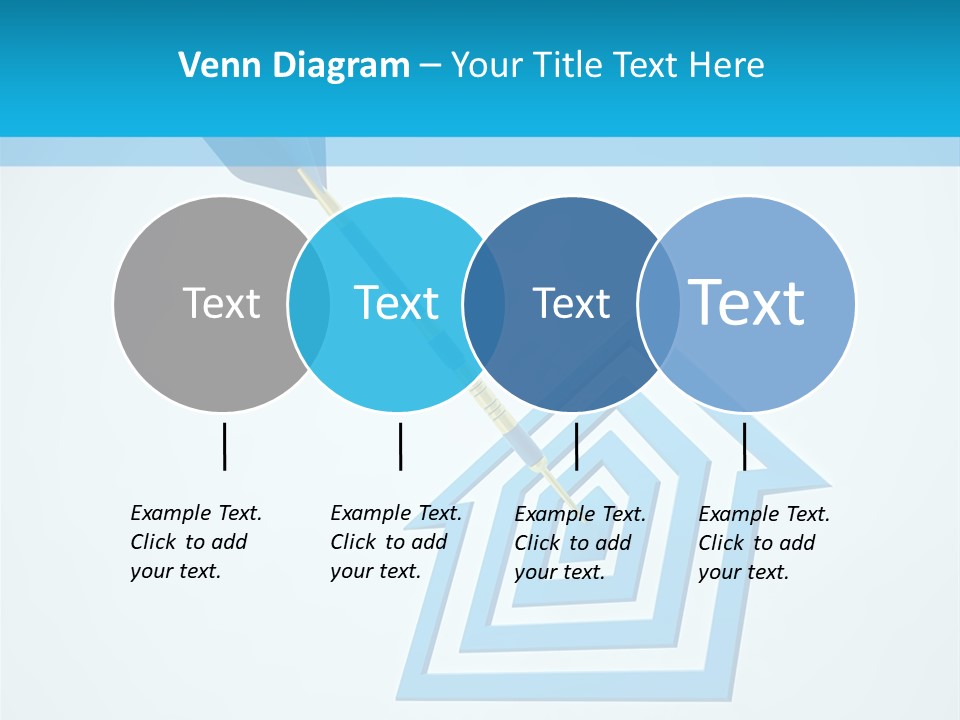 Achievement Dartboard Strategy PowerPoint Template