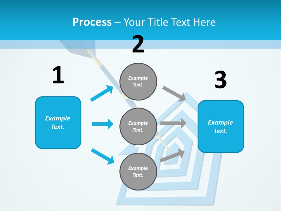 Achievement Dartboard Strategy PowerPoint Template