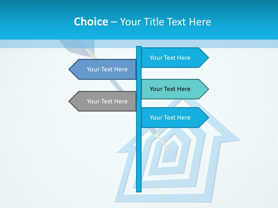 Achievement Dartboard Strategy PowerPoint Template