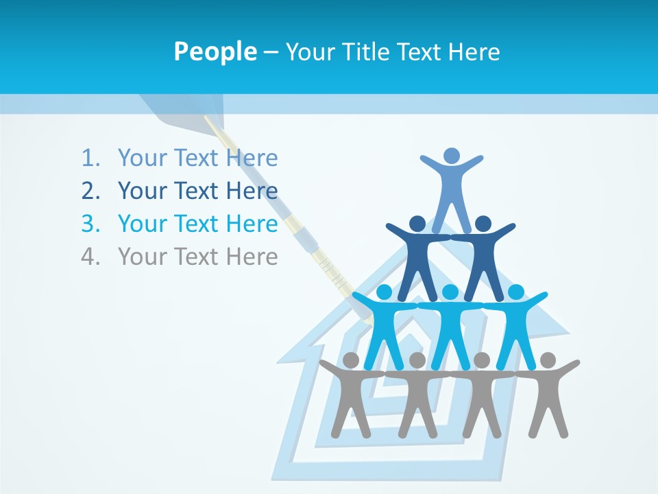 Achievement Dartboard Strategy PowerPoint Template