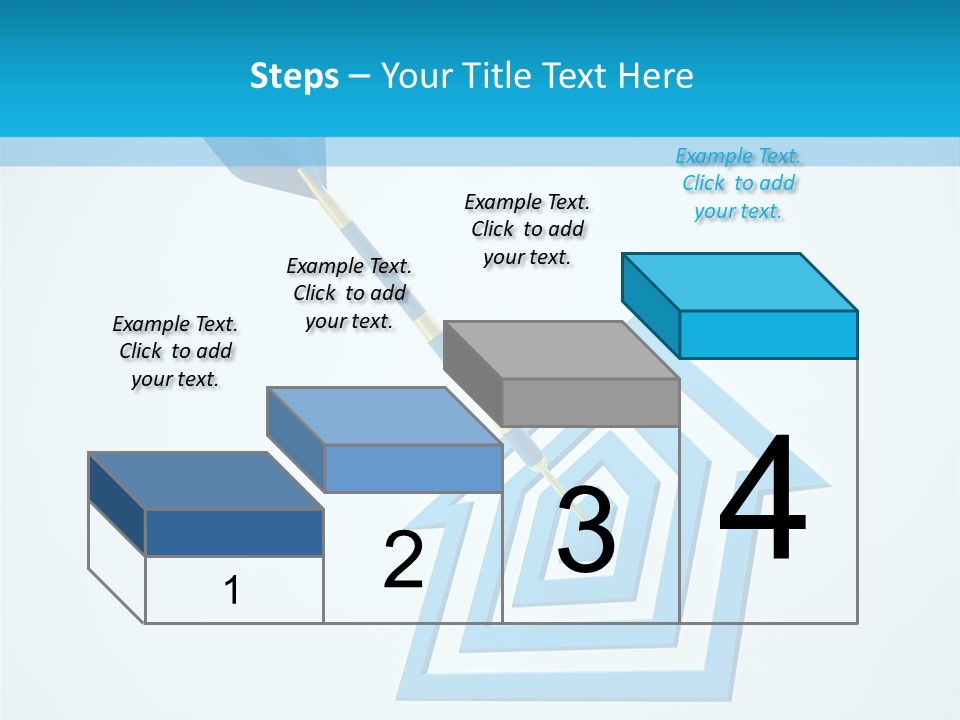 Achievement Dartboard Strategy PowerPoint Template